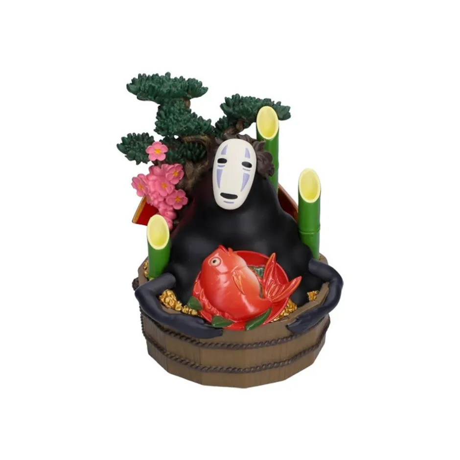 Maison Ghibli Decoration-Diorama No Face Golden Bucket & Bamboos - Spirited Away