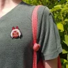 Maison Ghibli Pins-Embroidered Jewel Brooch San'S Mask - Princess Mononoke