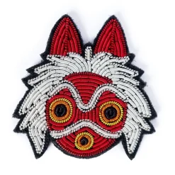 Maison Ghibli Pins-Embroidered Jewel Brooch San'S Mask - Princess Mononoke