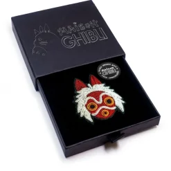 Maison Ghibli Pins-Embroidered Jewel Brooch San'S Mask - Princess Mononoke