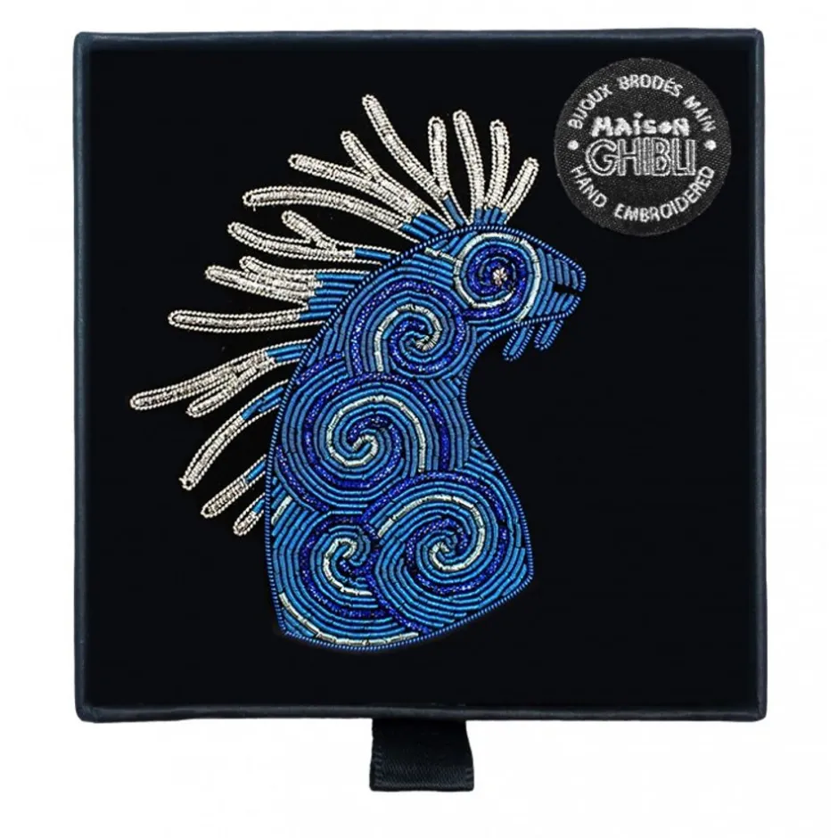 Maison Ghibli Pins-Embroidered Jewel Brooch Night Walker - Princess Mononoke