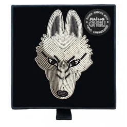 Maison Ghibli Pins-Embroidered Jewel Brooch Moro - Princess Mononoke