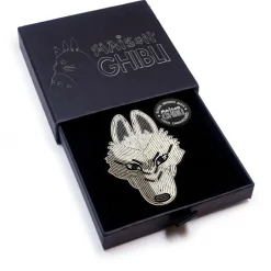 Maison Ghibli Pins-Embroidered Jewel Brooch Moro - Princess Mononoke