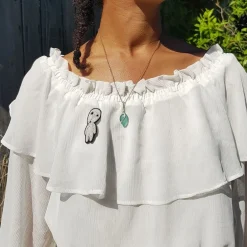 Maison Ghibli Pins-Embroidered Jewel Brooch Walking Kodama - Princess Mononoke