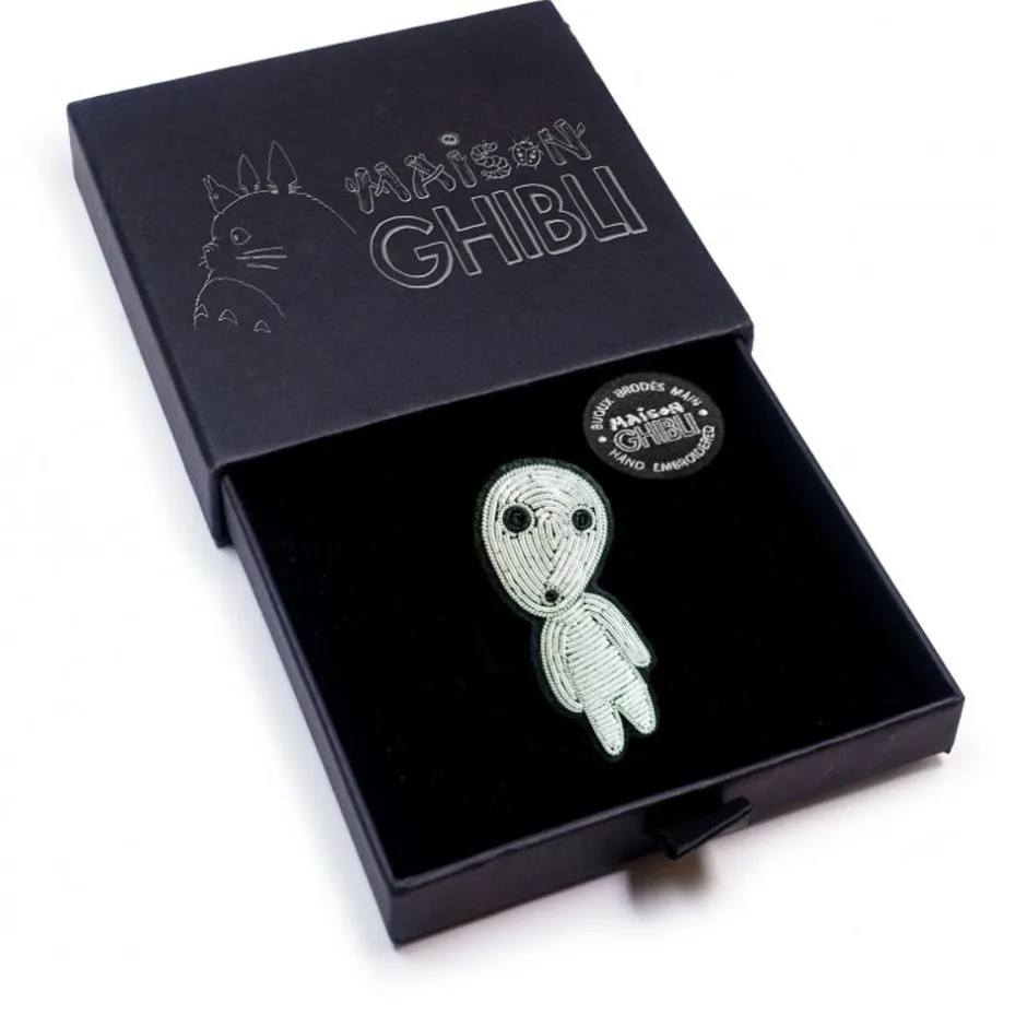 Maison Ghibli Pins-Embroidered Jewel Brooch Walking Kodama - Princess Mononoke