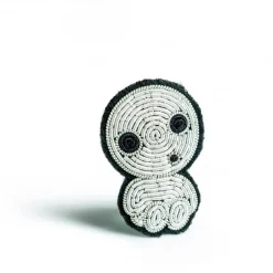 Maison Ghibli Pins-Embroidered Jewel Brooch Seated Kodama - Princess Mononoke