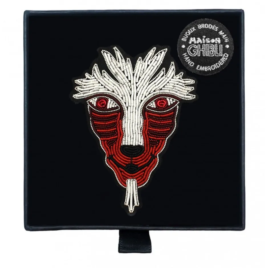 Maison Ghibli Pins-Embroidered Jewel Brooch Great Forest Spirit - Princess Mononoke