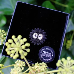 Maison Ghibli Pins-Embroidered Jewel Brooch Soot Sprite - My Neighbor Totoro