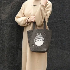 Maison Ghibli Bags-Embroidered Moon Bag Totoro - My Neighbor Totoro