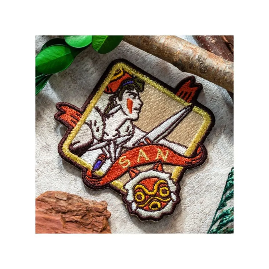 Maison Ghibli Badges-Embroidery Badge Sticker San - Princess Mononoke
