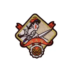 Maison Ghibli Badges-Embroidery Badge Sticker San - Princess Mononoke