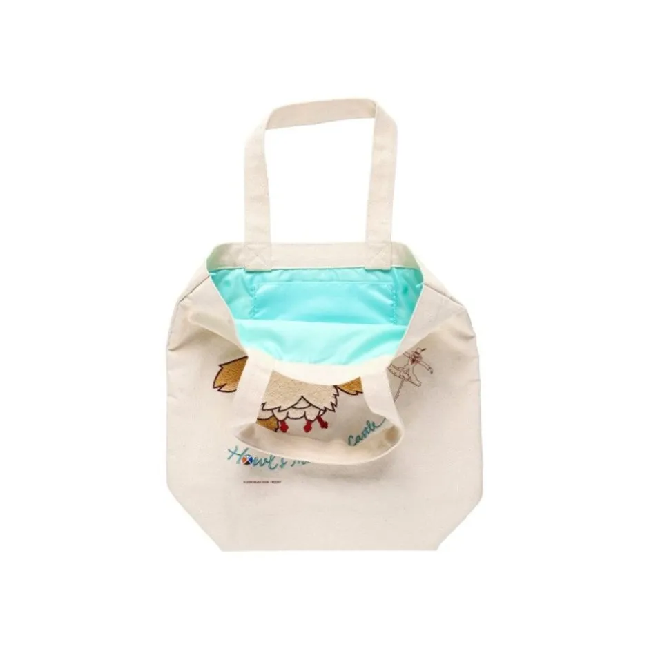 Maison Ghibli Bags-Embroidery Canvas Tote Bag Flying Heen - Howl'S Moving Castle
