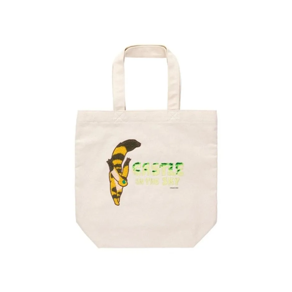 Maison Ghibli Bags-Embroidery Canvas Tote Bag Silent World - Castle In The Sky