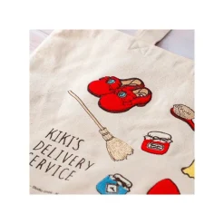 Maison Ghibli Bags-Embroidery Canvas Tote Bag Kiki - Kiki'S Delivery Service