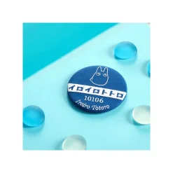 Maison Ghibli Accessories-Embroidery Compact Mirror Bus Stop -My Neighbor Totoro