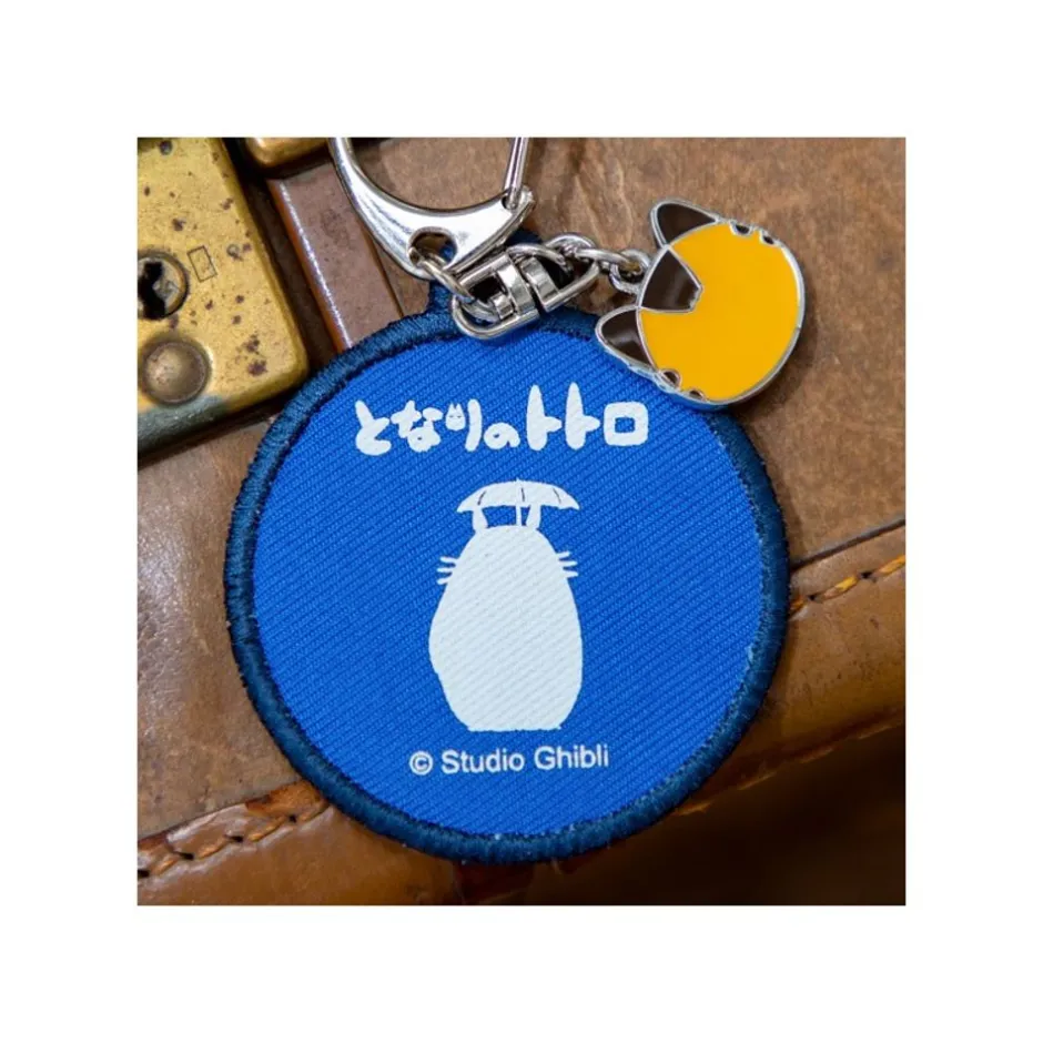 Maison Ghibli Keychains-Embroidery Keychain Bus Stop - My Neighbor Totoro