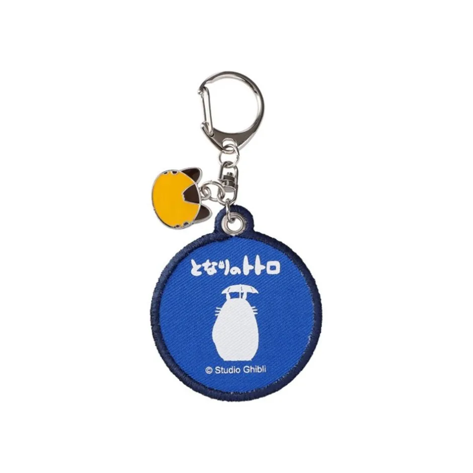 Maison Ghibli Keychains-Embroidery Keychain Bus Stop - My Neighbor Totoro