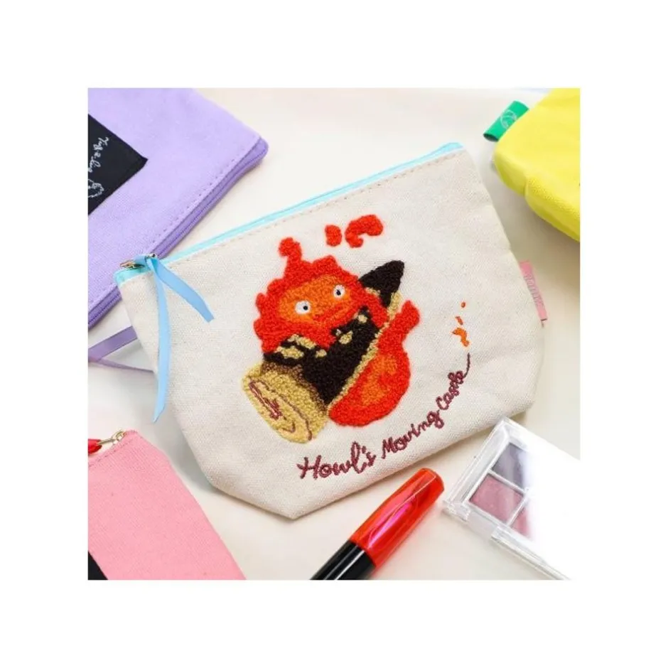 Maison Ghibli Storage-Embroidery Pouch Calcifer - Howl'S Moving Castle