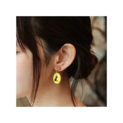 Maison Ghibli Jewellery-Fancy Yellow Earrings With Clips Jiji - Kiki'S Delivery Service
