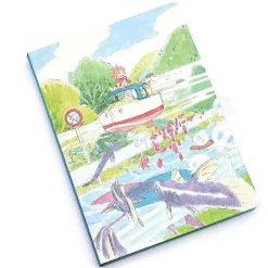 Maison Ghibli Notebooks And Notepads-Flexi Journal Ponyo & Sosuke - Ponyo On The Cliff