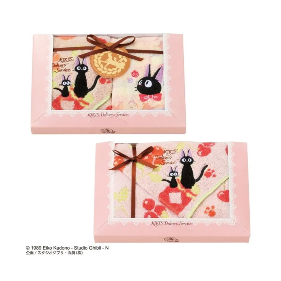 Maison Ghibli Household Linen-Gift Box 3 Towels Jiji Red Fruit Jams - Kiki'S Delivery Service