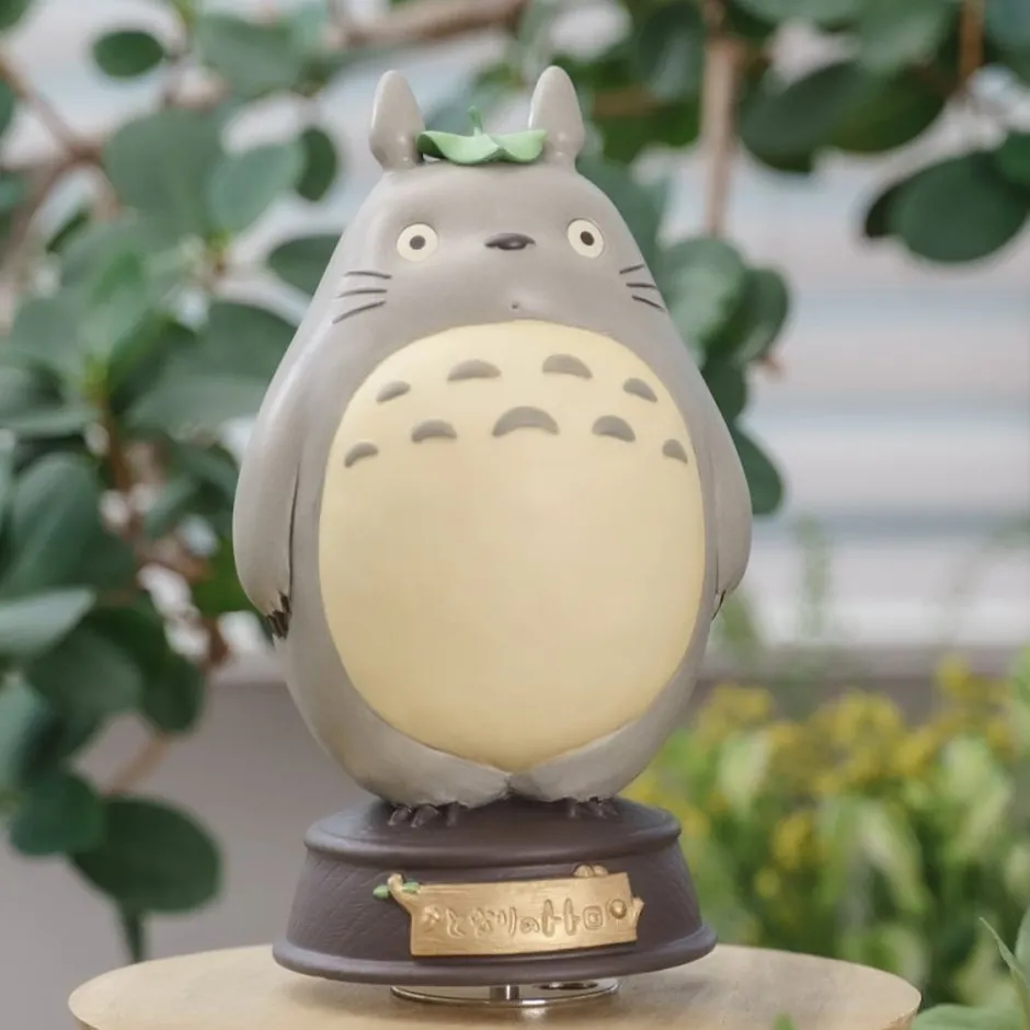 Maison Ghibli Music Boxes-Great Musical Statue Big Totoro Waiting - My Neighbor Tororo