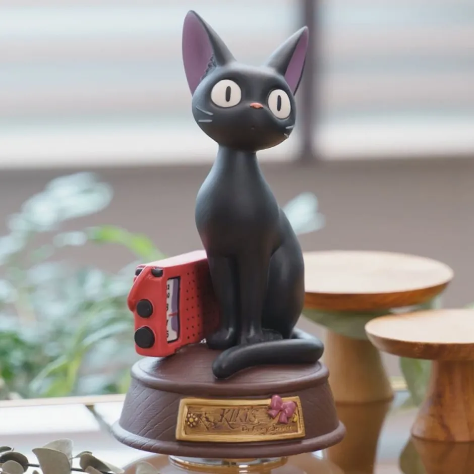 Maison Ghibli Music Boxes-Great Musical Statue Jiji And Radio - Kiki'S Delivery Service