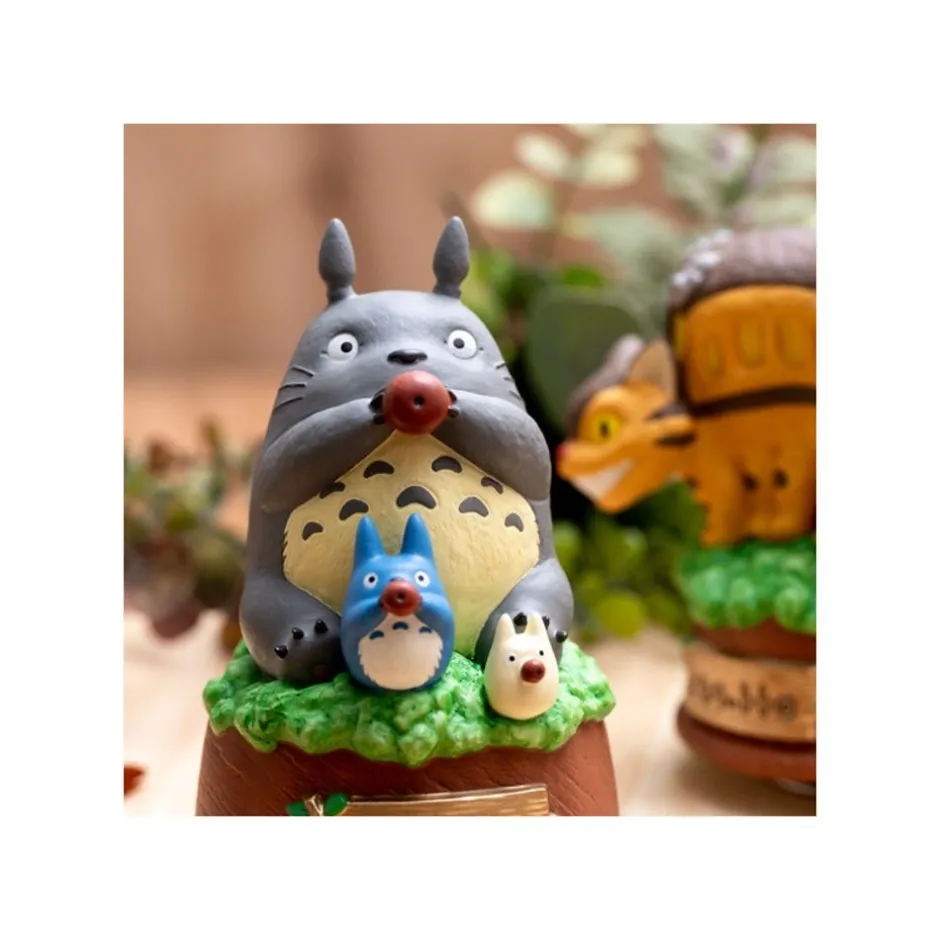 Maison Ghibli Music Boxes-Great Musical Statue Totoro Blows The Ocarina - My Neighbor Tororo
