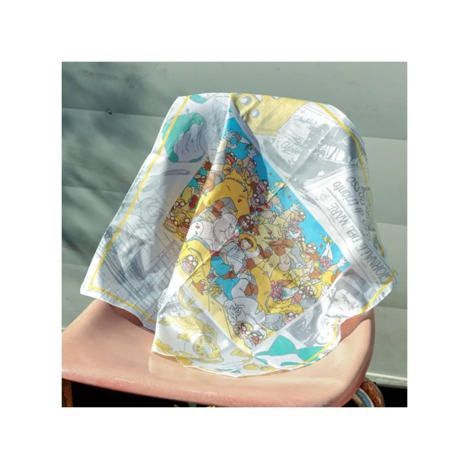 Maison Ghibli Outfits-Handkerchief Souvenir Photo 53X53Cm - Porco Rosso