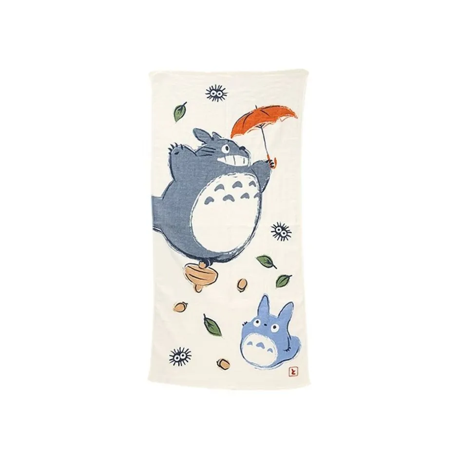 Maison Ghibli Household Linen-Imabari Large Bath Towel Big Totoro Umbrella 60X120 Cm - My Neighbor