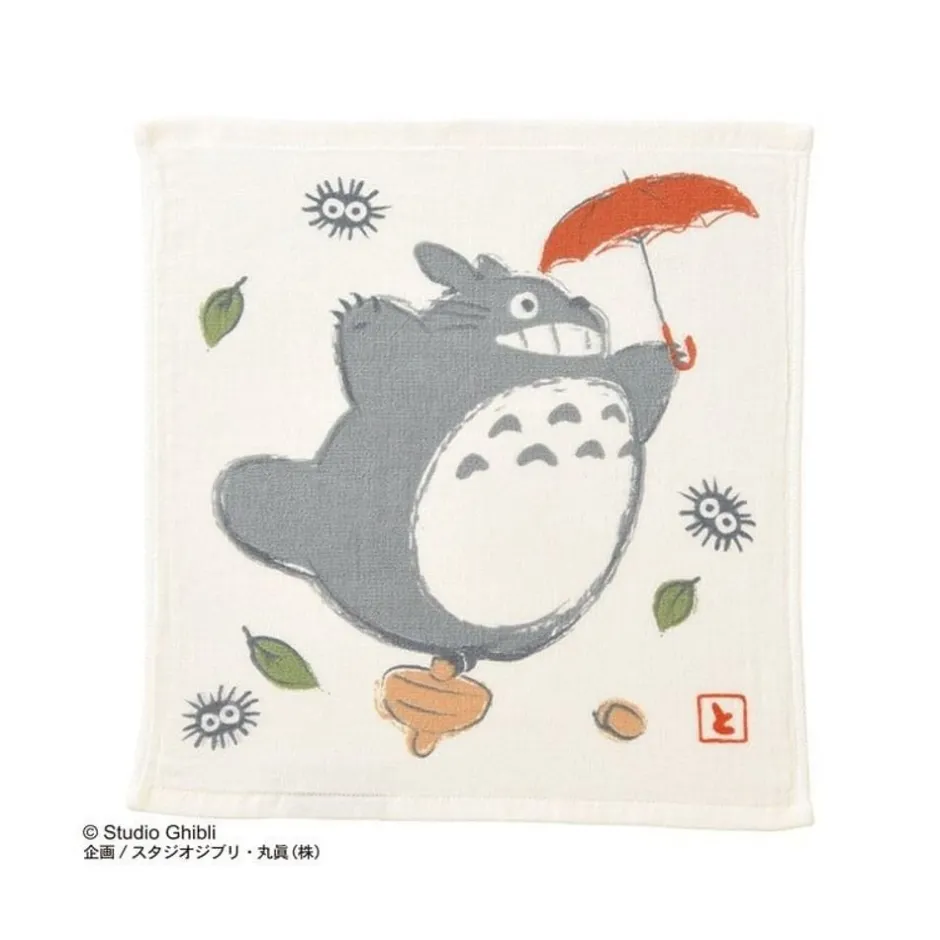 Maison Ghibli Household Linen-Imabari Mini Towel Big Totoro Umbrella 34X36 Cm - My Neighbor Totoro