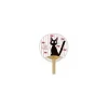 Maison Ghibli Accessories-Japanese Bamboo Fan Kiki & Ribbon - Kiki'S Delivery Service
