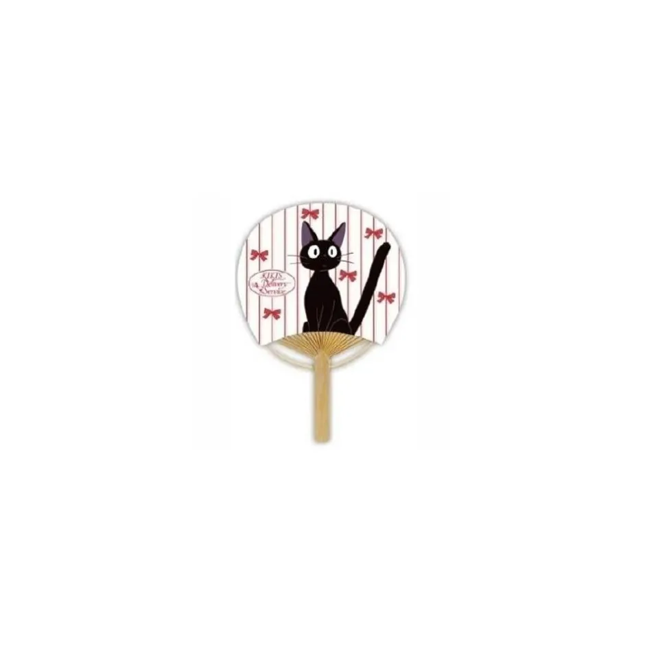 Maison Ghibli Accessories-Japanese Bamboo Fan Kiki & Ribbon - Kiki'S Delivery Service