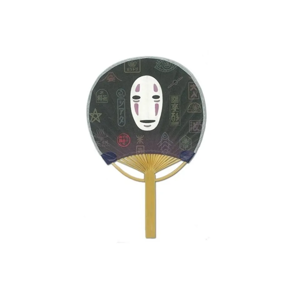 Maison Ghibli Accessories-Japanese Bamboo Fan No Face And Signboard - Spirited Away