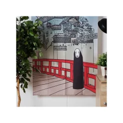 Maison Ghibli Wall Decoration-Japanese Curtain Aburaya & No Face - Spirited Away