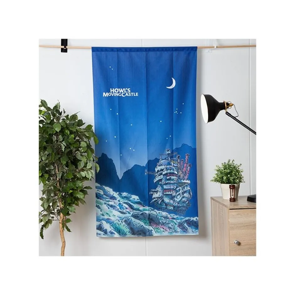 Maison Ghibli Wall Decoration-Japanese Curtain Moonlit Night - Howl'S Moving Castle