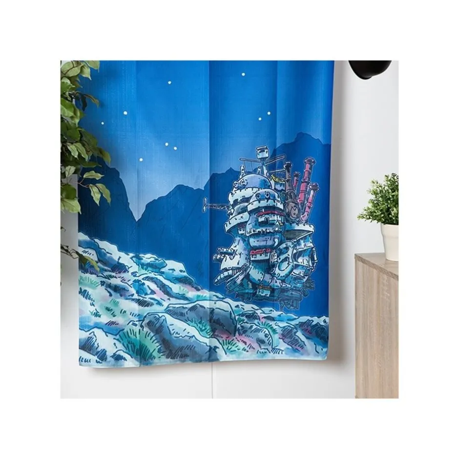 Maison Ghibli Wall Decoration-Japanese Curtain Moonlit Night - Howl'S Moving Castle