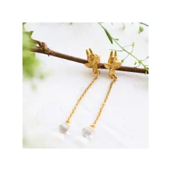 Maison Ghibli Jewellery-Jewel Earring Totoro White Drop - My Neighbor Totoro
