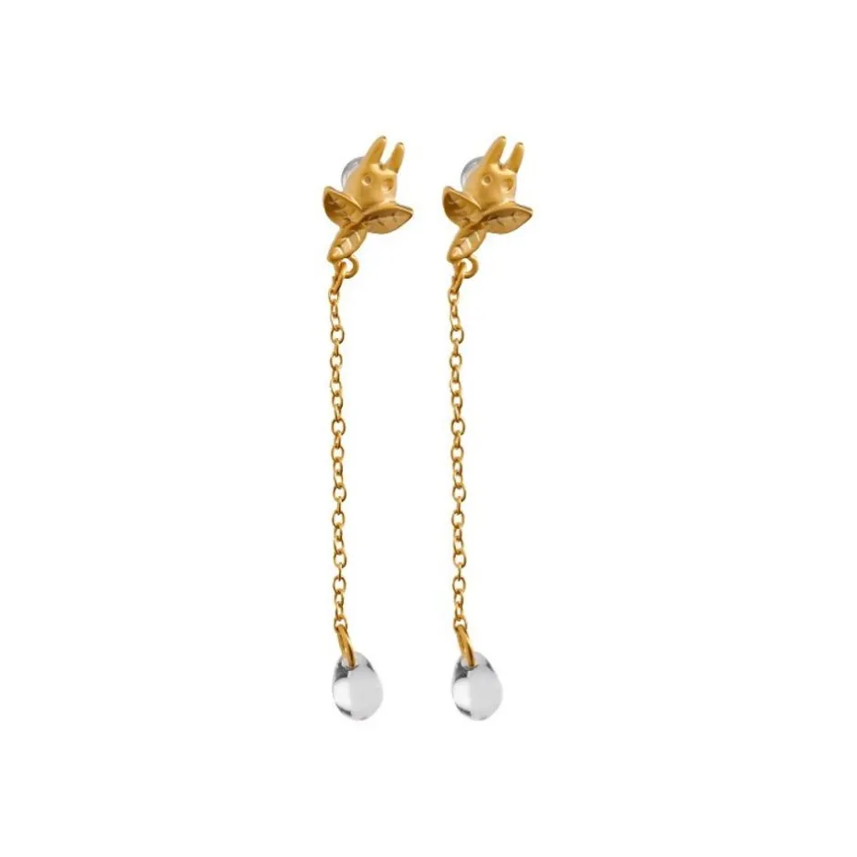 Maison Ghibli Jewellery-Jewel Earring Totoro White Drop - My Neighbor Totoro