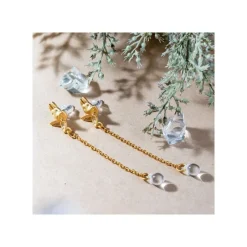 Maison Ghibli Jewellery-Jewel Earring Totoro White Drop - My Neighbor Totoro