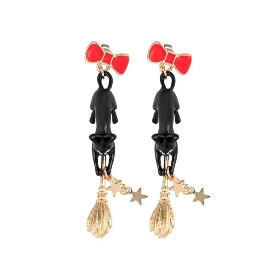 Maison Ghibli Jewellery-Jiji With Broom Pierced Earrings - Kiki'S Delivery Service