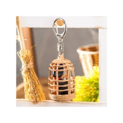 Maison Ghibli Keychains-Keychain Jiji In Cage - Kiki'S Delivery Service