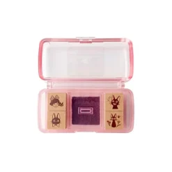 Maison Ghibli Small Equipment-Kiki & Jiji Mini Stamp Set Purple - Kiki'S Delivery Service