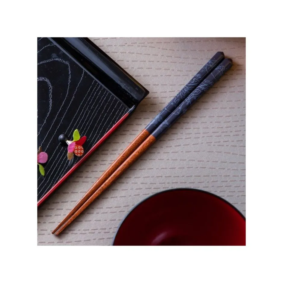Maison Ghibli Kitchenware-Lacquered Chopsticks 21Cm Sketches Dark Blue - My Neighbor Totoro