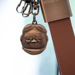 Maison Ghibli Keychains-Leather Key Chain Marco - Porco Rosso
