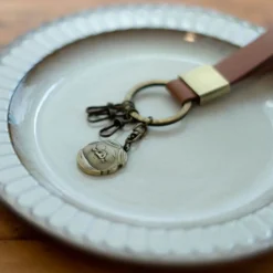Maison Ghibli Keychains-Leather Key Chain Marco - Porco Rosso