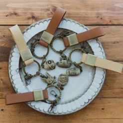 Maison Ghibli Keychains-Leather Key Chain Marco - Porco Rosso
