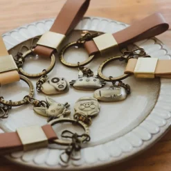 Maison Ghibli Keychains-Leather Key Chain Marco - Porco Rosso