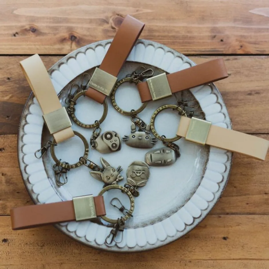 Maison Ghibli Keychains-Leather Key Chain No Face - Spirited Away