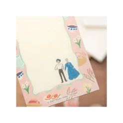 Maison Ghibli Postcards And Letter Papers-Letter Set Break Time Flowers - Howl'S Moving Castle